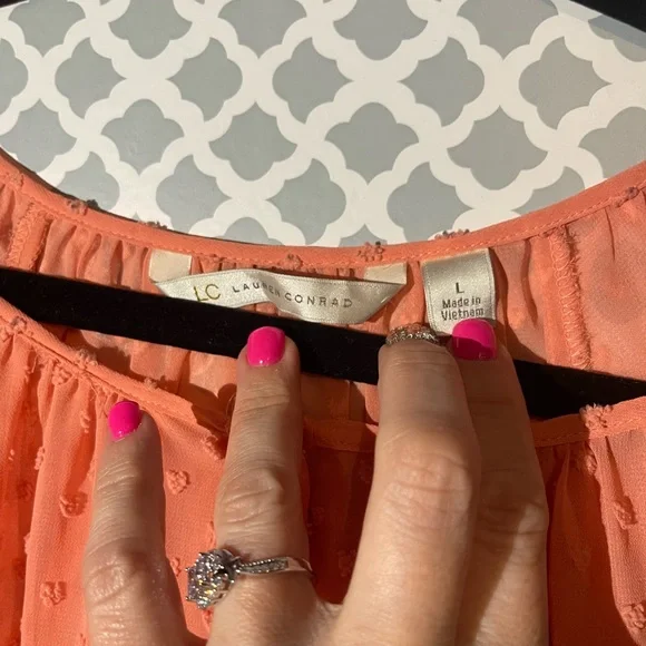 Coral Lauren Conrad sheer blouse - Picture 3 of 3